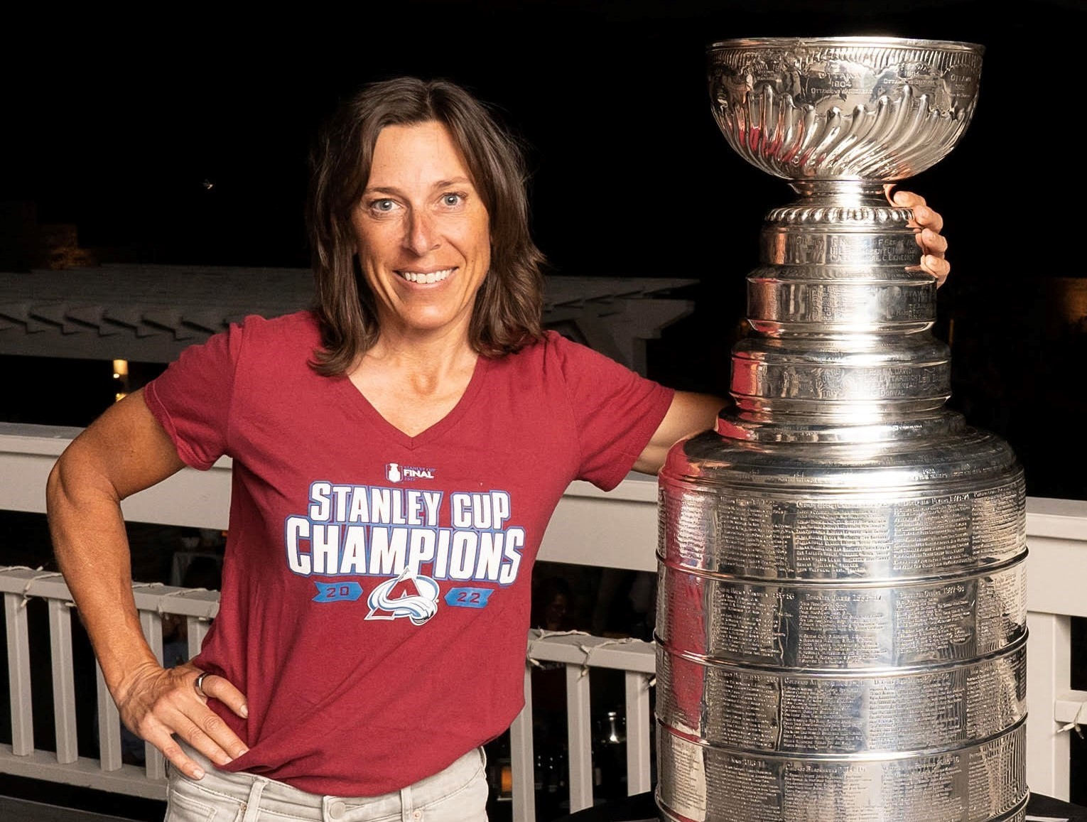 Julie emmerman with Stanley Cup